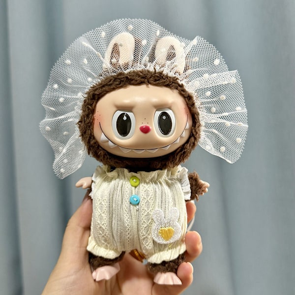 [HH] Kawaii Kläder Outfit Tillbehör för Kpop Labubu Idol Dockor Overall Set Kläder 12