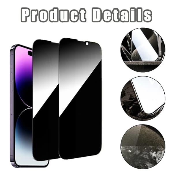 iPhone 16 Pro Max personvernskjermbeskytter 2-pakning - Beskyttelse for skjermen din og private data