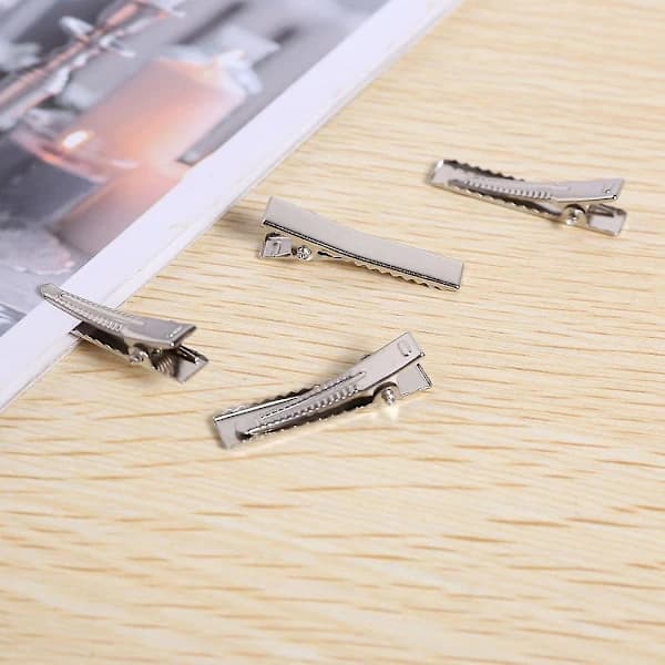 50 stk Mini Clips For Hår DIY - Sølv