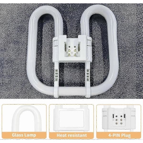 GR10q 4-Pin 28W 3500K Varmhvit 2D CFL Lampe 2000LM