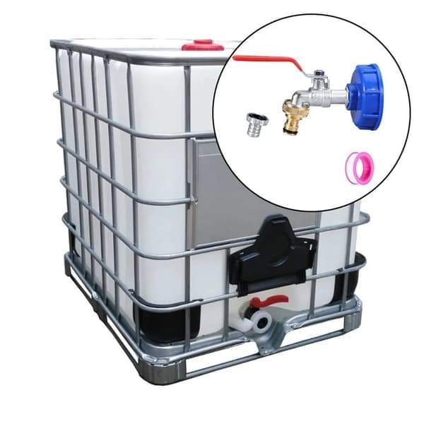 Kran med kranadapter til IBC-tank 1/2 tomme legeringskran