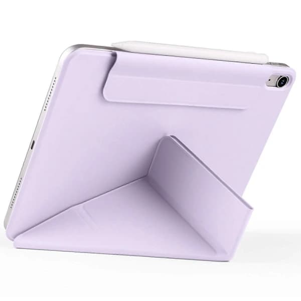 HA~Etui til iPad mini (2024)/(2021) PC+PU Læder Origami Stativ Magnetisk Tablet Beskyttelse - Lilla