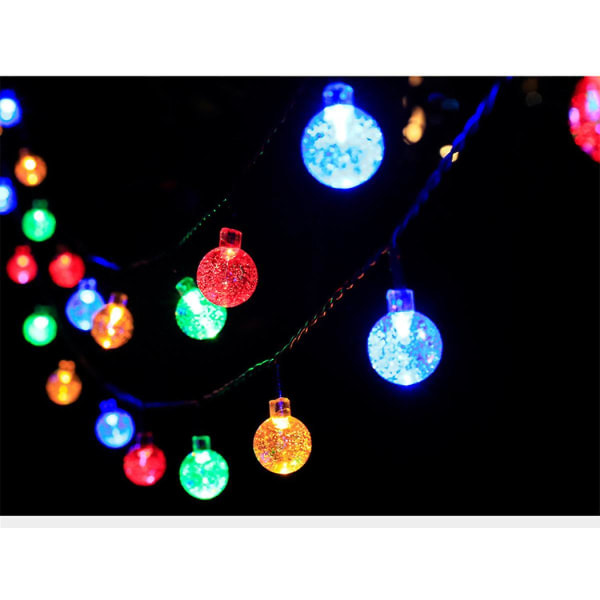 6,5 metrin LED-valosarja, jossa 30 LED-lamppua, aurinkokäyttöiset koristevalot, keijusarjavalot kodin, puutarhan, terassin ja ulkokoristeluun