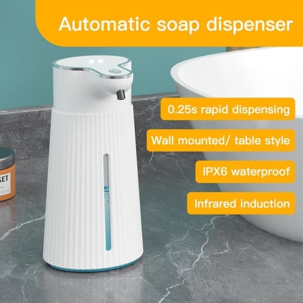 Automatisk Såpepumpe, Såpedispenser 400 ml Berøringsfri Såpedispenser – USB-C Lading