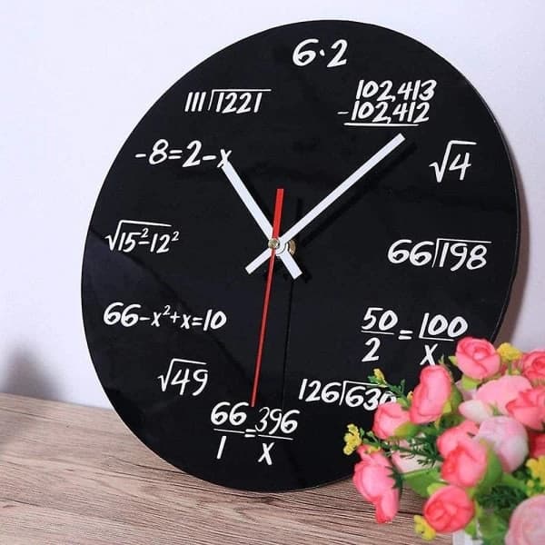 Matematik Klocka Romersk Väggklocka Unik Väggklocka Matematisk Formel Klocka