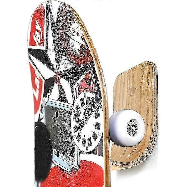 HA~Skateboard Väggfäste Trä Skateboard Hängare Hållare Rack Display Hög Kvalitet