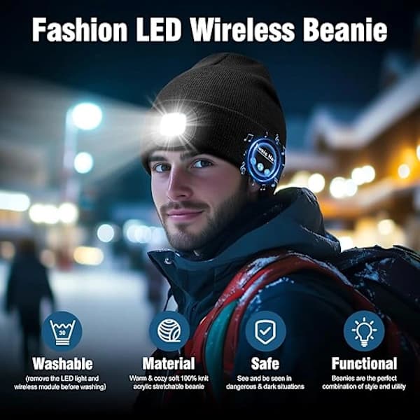 Bluetooth Hue med LED-Lys, Genopladelig, Musik & Lampe