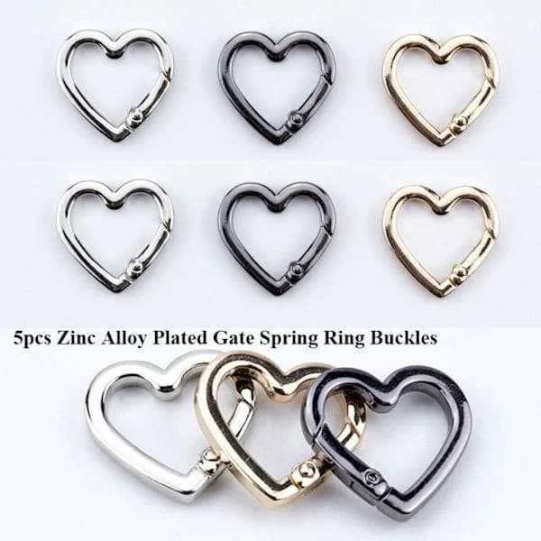 5 stk. Fjederring Spænder Karabinhage Håndtasker Sort 22MM Sort 22mm Sort 22mm