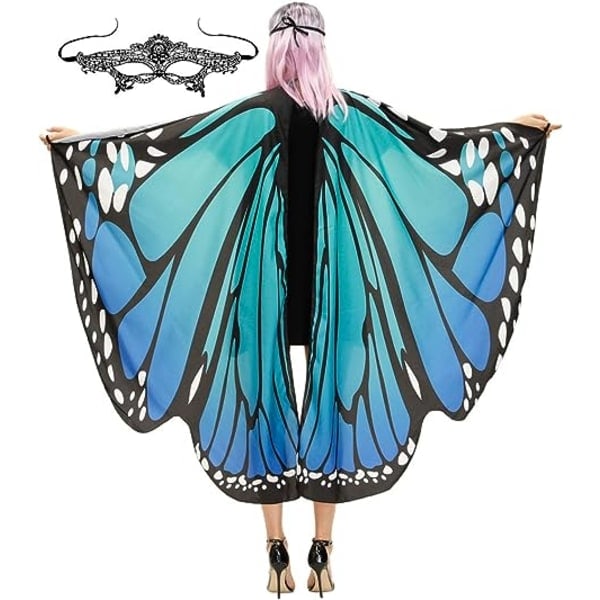 /HA/Butterfly Wings -asu, aikuisten Halloween-perhosviitta A