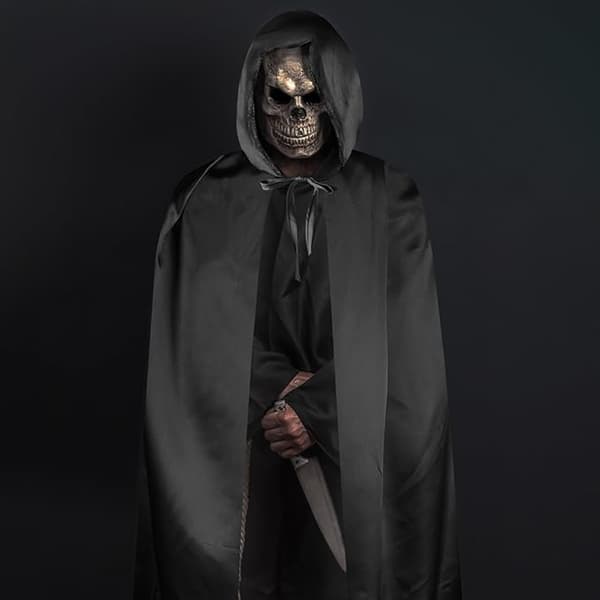 Kappe - Hettefrakk - Halloween Voksen Trollmannkostyme - 150cm/59in
