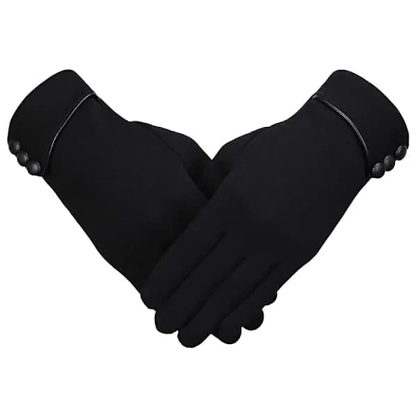 Varme touchscreen-handsker til damer med plysfor black