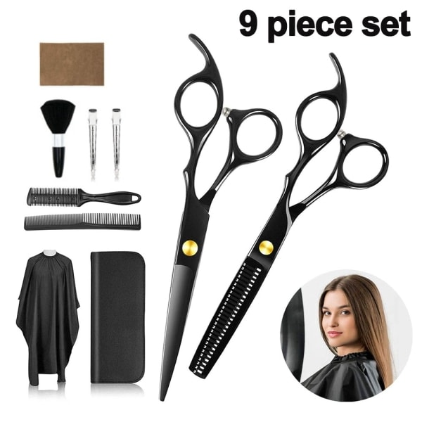 /HH/Frisörsax, set, urtunning i rostfritt stål - Perfet black gold