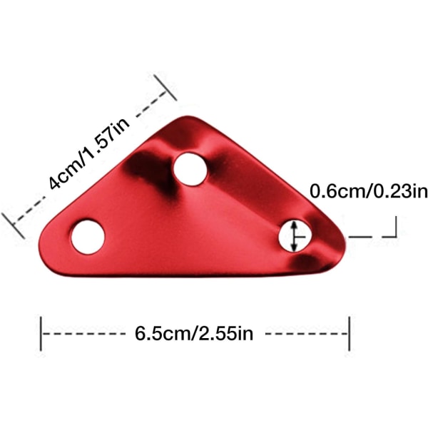 Triangel tält vindrep spänne - 10 st aluminiumlegering tält vindrep spännen - tält camping tillbehör Guyline Cord Justerare för tält presenning A