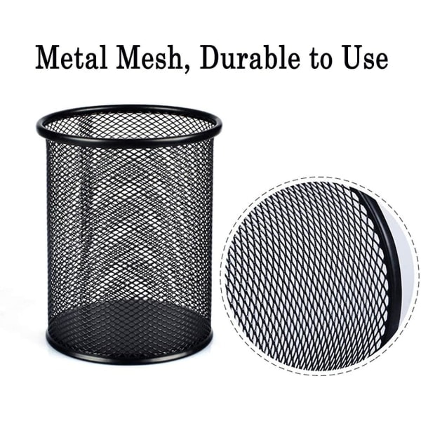 Kontorpapir Jern Mesh Penneholder Student Brevpapir Metal Gitter Skrivebord Opbevaringsspand null ingen