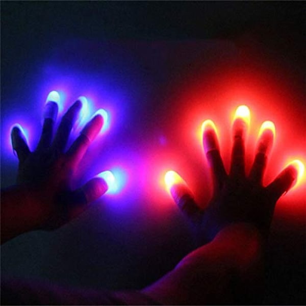 10 stk LED fingerlys mini fingerlykter for barn som lyser, nye leker festgaver til bursdag jul halloween