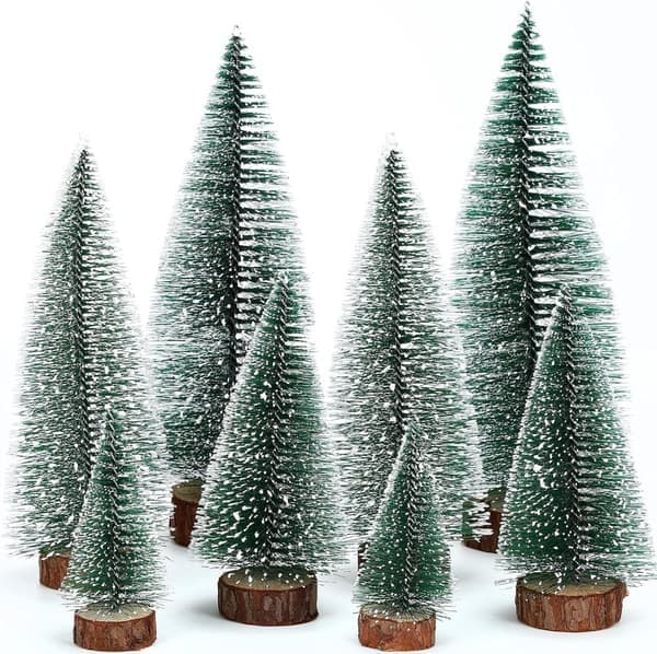 Miniature Christmas Tree Small Pine Tree, 7 Sizes Mini Christmas Tree for Christmas Party Tabletop Decor