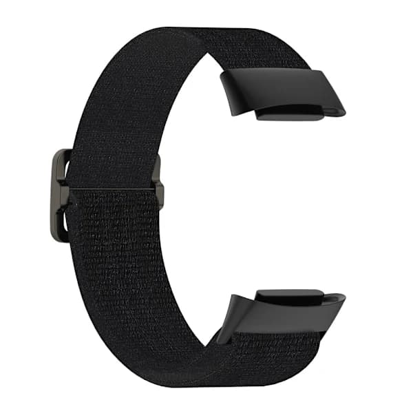 HA-Fitbit Charge 6 / 5 Ranneke Säädettävä Nylon Musta 20