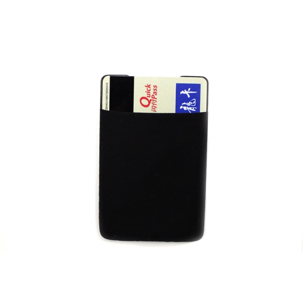 Silikonsocka plånbokskort med kontrastficka svart Svart