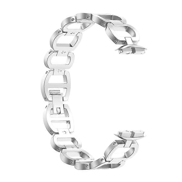 Erstatningsarmbånd i rustfritt stål for Fitbit Luxe/Special Edition - Sølv []