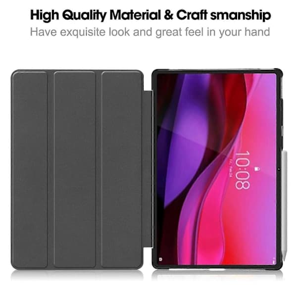 HA-etui til Lenovo Yoga Tab Plus Anti-Drop Læderstativ Tablet Cover - Sortgrøn