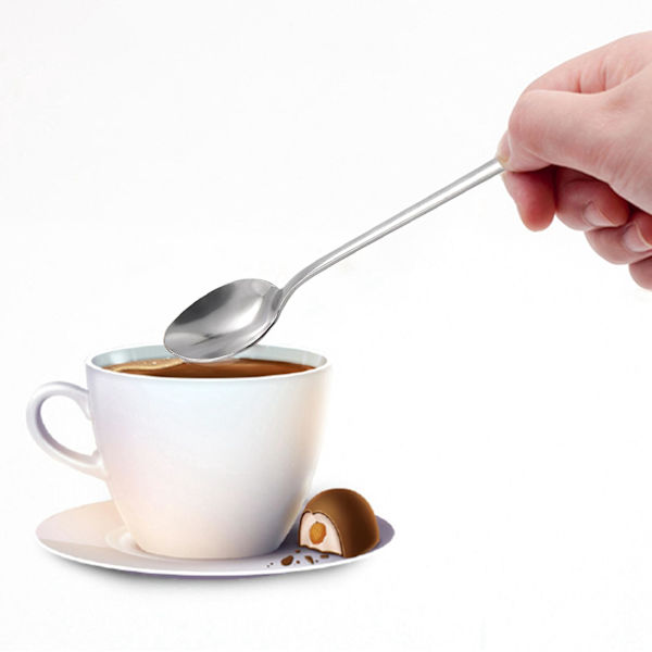 Langskaftet rustfrit stål te- og kaffeske med rustfrit stål køkkenkageform