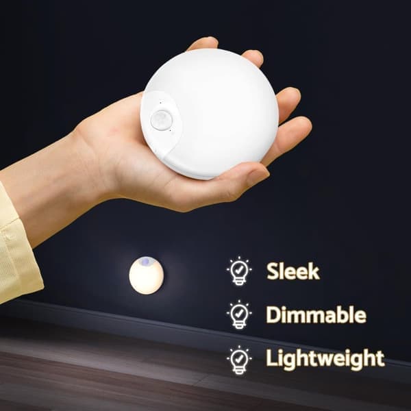 Motion Sensor Nattlampa 2-pack, Uppladdningsbar Trappbelysning för Inomhusbruk