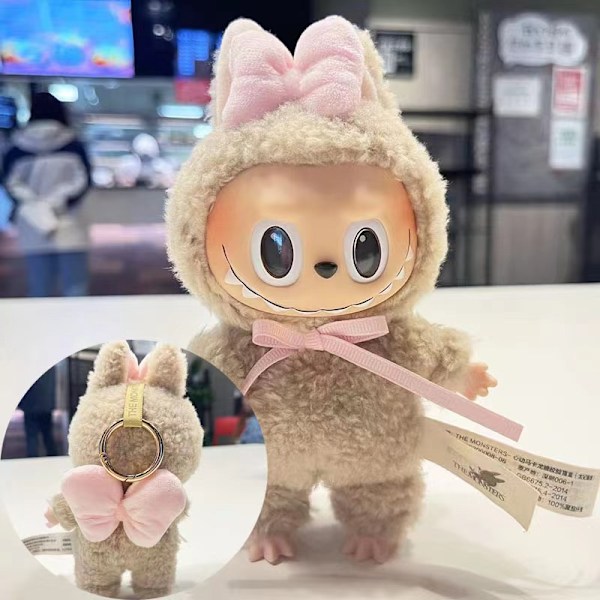 [HH] 17cm Labubu Popmarts Vaatteet ja Asusteet Nukke Macaron Paita Setti Täytetty Pehmo Sopii Vain Kangas 17CM 35