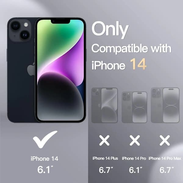 iPhone 14 Matt Svart Deksel