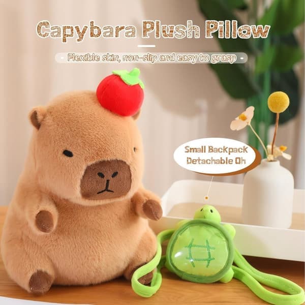 Cute Capybara Plush Kawaii Soft Capybara Plush Doll Pillow - 30cm
