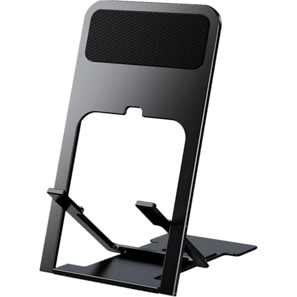 Sort Mobiltelefonholder, Foldbar Justerbar Rejsetelefonholder/Tabletholder