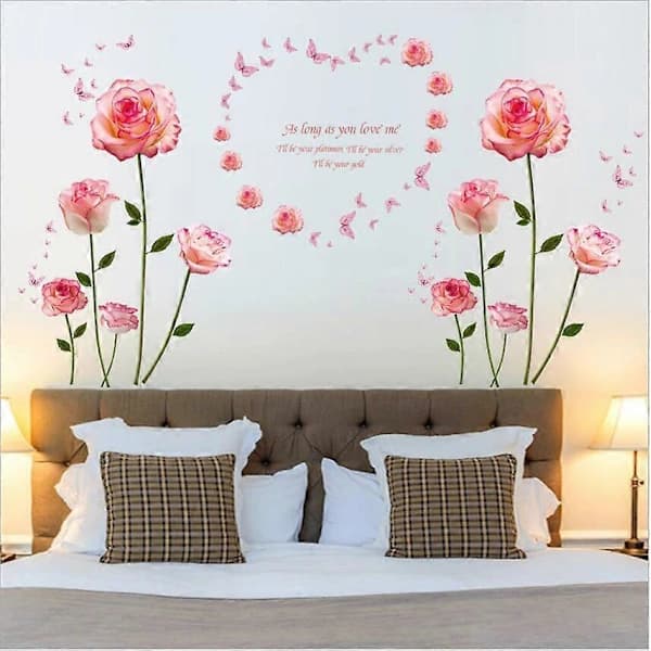 1 sett Blomster Veggdekor Romantisk