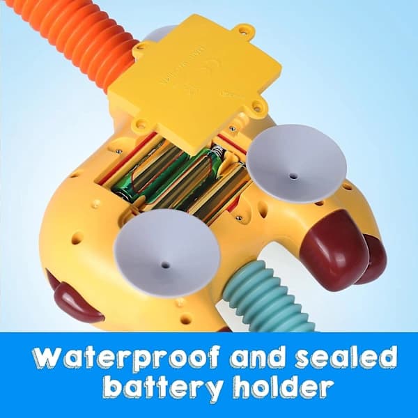 Giraff Babybadeleker, Automatisk sprinkler med sugekopp, badeleke for småbarn 1-3 år, badekarleker vann