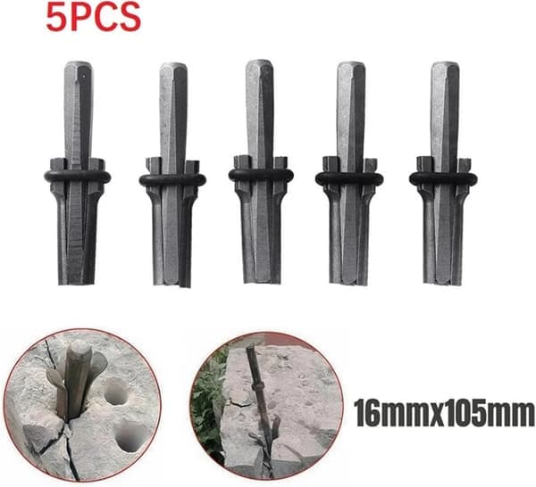 5-pack Spräckkilar 16 mm / Stenkilar för stenspräckning – Kilar