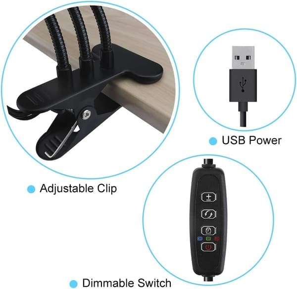 Växtlampa / Växtbelysning med 4 flexibla LED-lysrör 1-pack