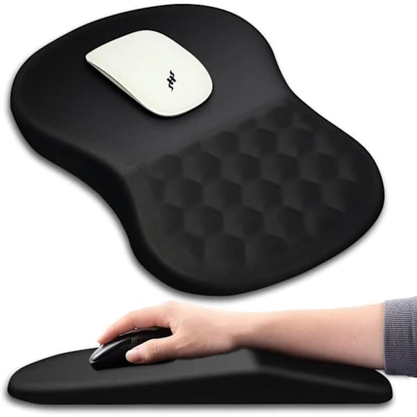/HH/ Ergonomisk musematte med håndleddsstøtte, massasjedesign, skumhåndleddsstøtte for smertelindring