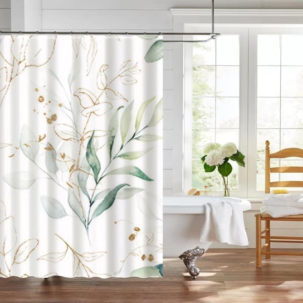 Duschdraperi, Vattentätt Duschdraperi för Badrum 180x180 cm – Vattentätt, Grön, Mögelresistent