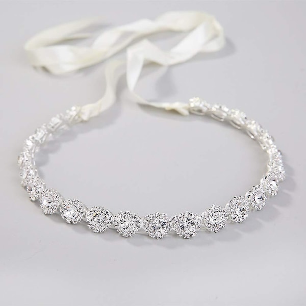 Kristall bröllopshuvudband brud tiara brud och brudtärna silver hår smycken, mode och snygg,WZ-1422R