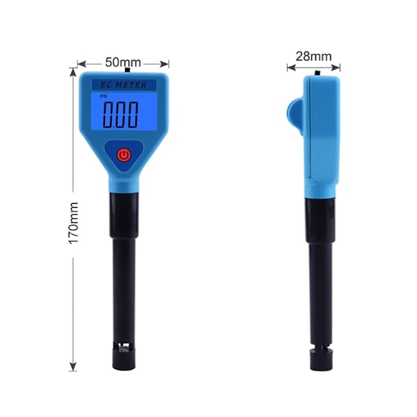 1 stk Digital EC Meter Vandkvalitetsmonitor Tester Vandanalysator Til Pools/drikkevand/liv Vand/akv