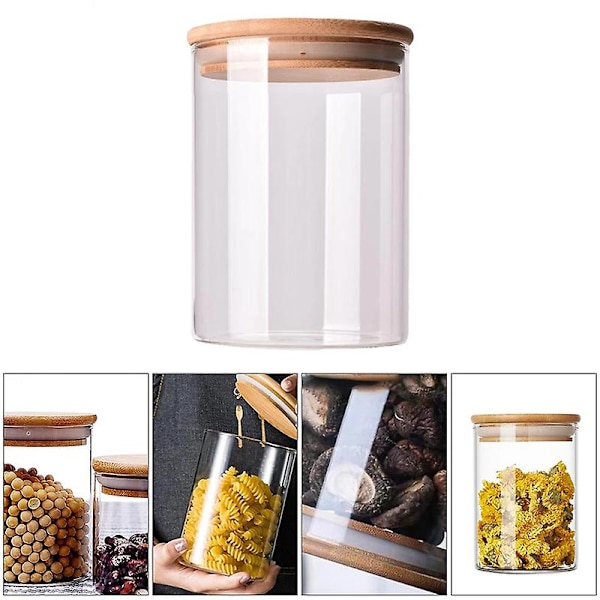 10 st bambu trälock lufttät burk flaskor burkar matbehållare te kaffebönor godisburk