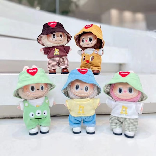 [HH] Labubu Kläder Märkesdesign Kläder Labubu Kläder Väska Skor Utsmyckning Dekorationer Förklädnad Pajama cake set