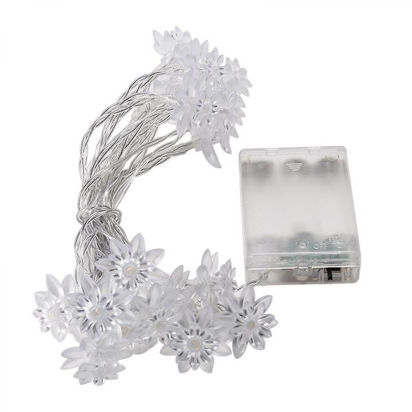 Batteridrevet 1,5M 10LED Dobbeltlags Blomster LED Fe Lys - Fungerer til Jul Bryllup