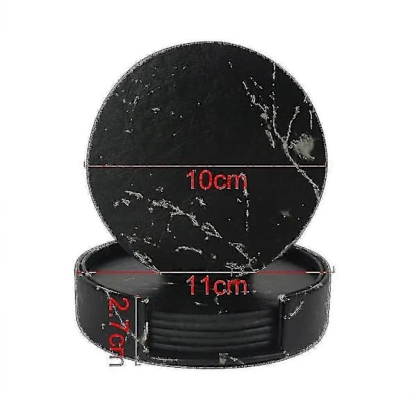 Læderunderlag Spildbeskyttelse Til Bordplade Holdbart Og Skridsikkert Læderunderlag Passer Til Standard - black marble