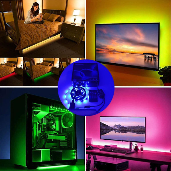 16ft LED-striplys, Ultra Lang RGB 5050 Farge C