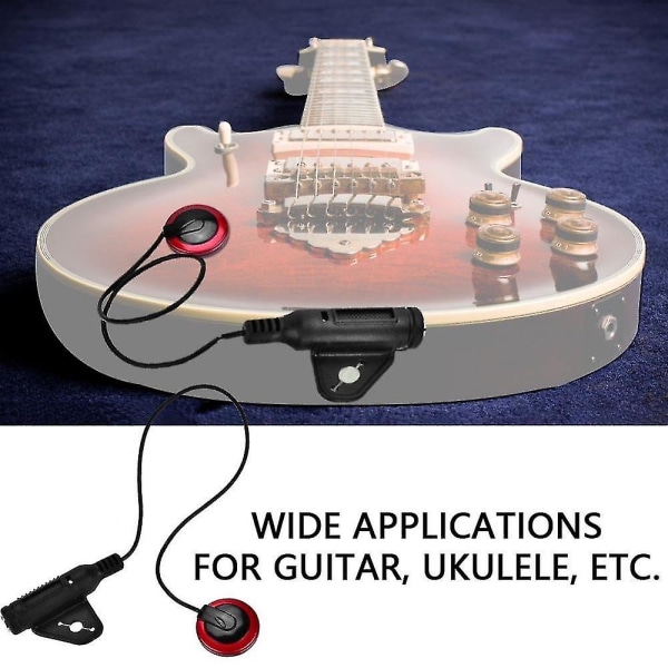 Gitar Piezo Pickup, Kontaktmikrofon Konverter For Gitar Ukulele Instrument Pickup Tilbehør