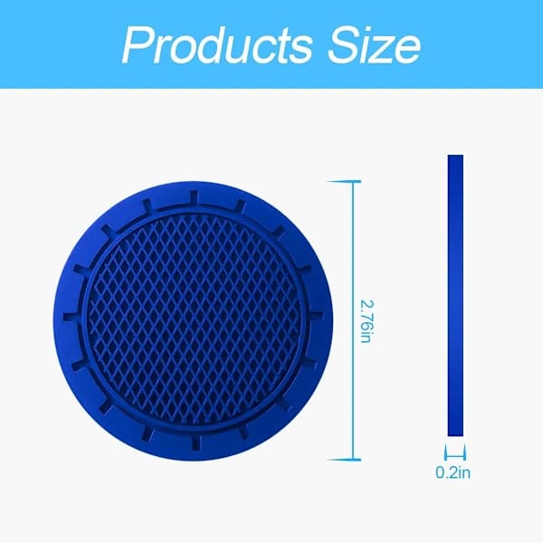 Bilkoppholderunderlag, 4-pakning 7 cm diameter, Sklisikre Universal, Holdbare, Egnet for de fleste bilinteriører, Biltilbehør for kvinner