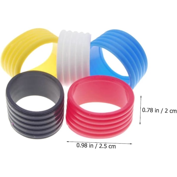 5 stk Tennis Racket Grip Ring Badminton Grip Utendørs Tilbehør Baseball Bat Grip Pickleball Padle Overgrip Grip Tape for Tennis Racket Håndtak Tennis