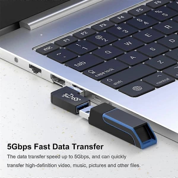 4-pack USB 3.0 -sovitin, pysty- ylös- ja alaspäin kulma, vaakasuora vasen- ja oikeakulma USB-uros - naaras [] Musta