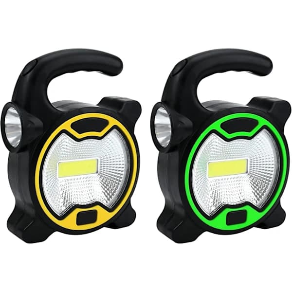 2-pak batteridrevne campinglamper, LED-teltlykt med 2 LED-lamper