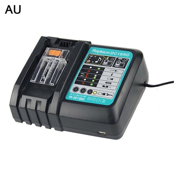 /HA/ Batteriladdare för Makita 14V-18V BL1815 BL1840 BL1830 DC18RC Ersättning Mengxi AU-kontakt