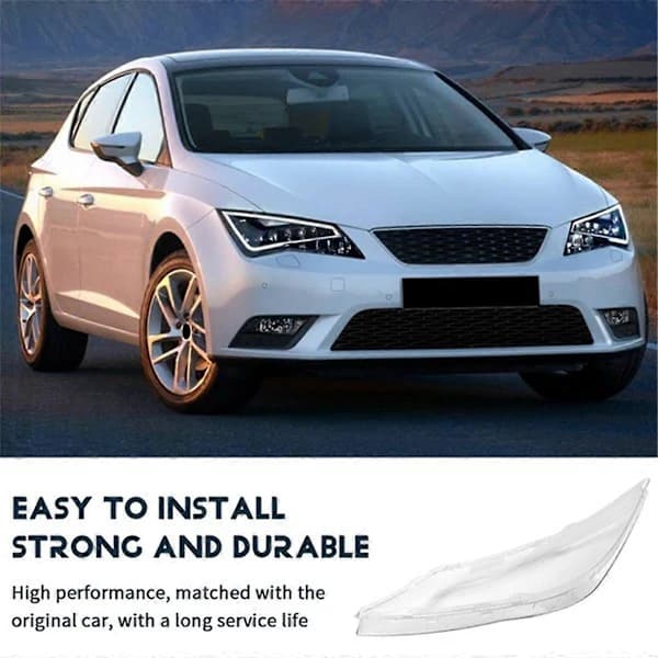 Transparent bilstrålkastarglas för Seat Leon 2013-2018 Höger Fram